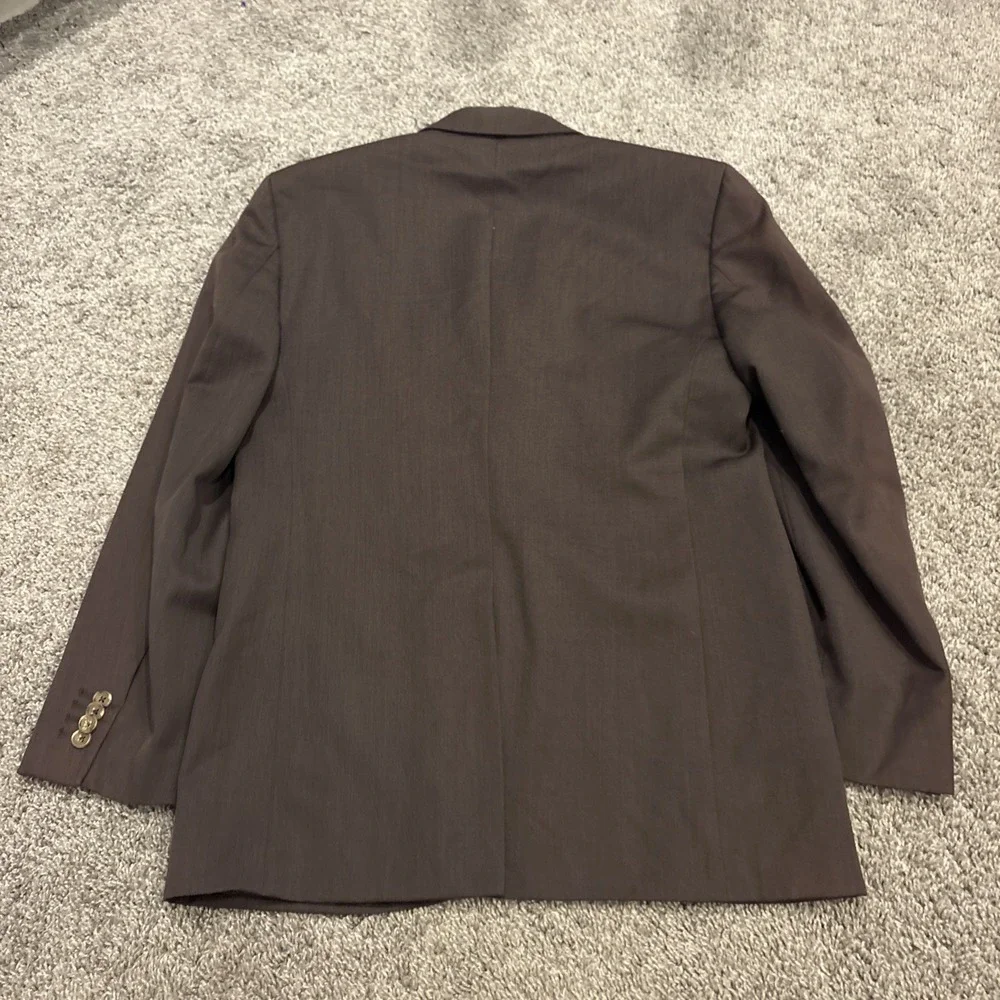 Banana Republic Blazer Men's 38S Brown 100% Wool 3-Button Lined Suit Jacket Wove